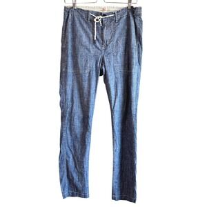 Faherty Brand Pants Indigo Blue Mens Size 30 Drawstring Waist Preppy Coastal